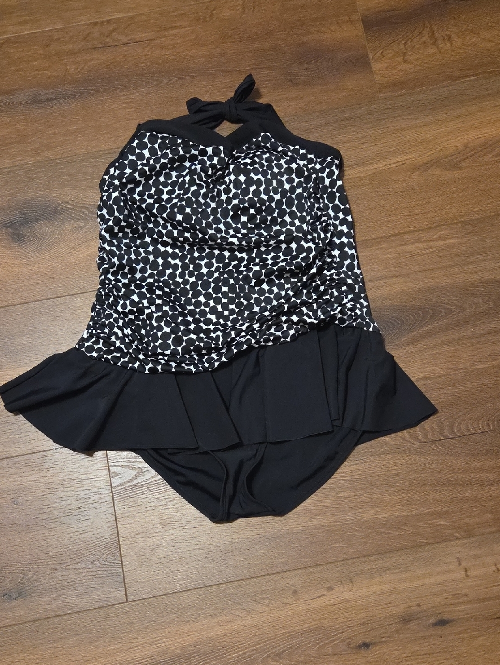 Aqua Green ladies Swimsuit black/white XL